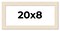 20x8 Wide Barnwood Picture Frame with UV-Resistant Acrylic & Acid Free Backing, Available in 6 Paint Finishes - Grey, Brown, White, and Black